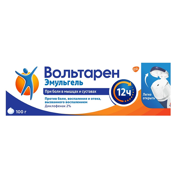 Вольтарен Эмульгель гель 2% 100г фото