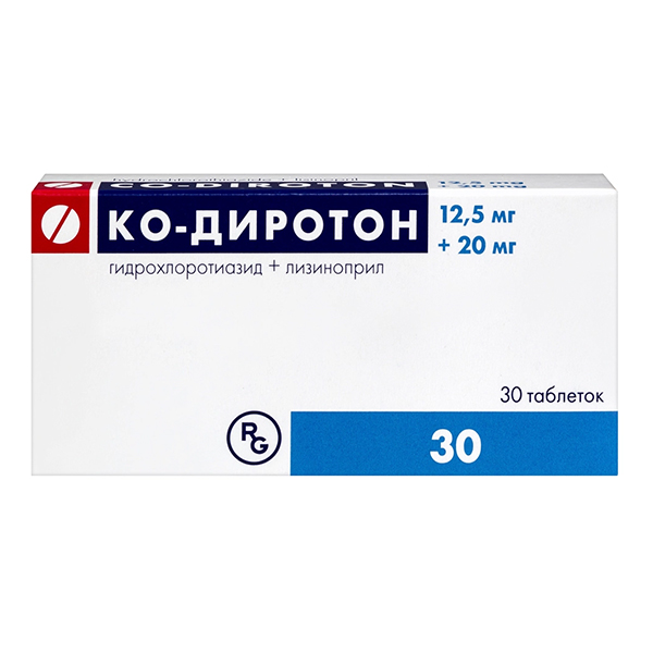 Ко-Диротон таблетки 12,5мг+20мг фото