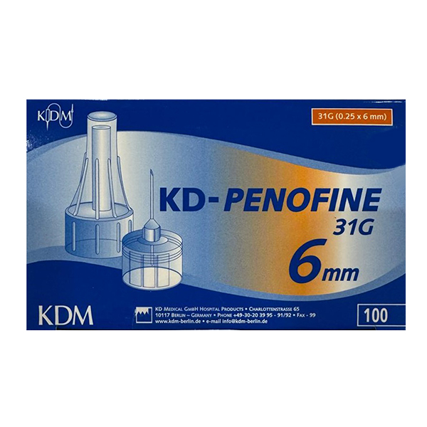 Иглы "KD-PENOFINE" для инсулиновых шприц-ручек 31G (0,25х6мм) фото