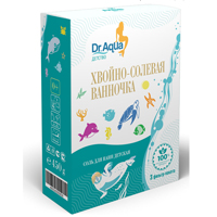 Соль для ванн &quot;Dr.Aqua&quot; серии &quot;Аква-детство&quot; детская &quot;Хвойно-солевая ванночка&quot; Кедр/Пихта/Сосна фильтр-пакет 150г фото