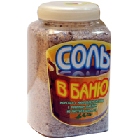 Соль морская "Соль в баню" Шалфей с микроэлементами с эфирным маслом из листьев шалфея 850г фото