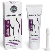 Мульти-Гин Актигель гель для нормализации вагинальной микрофлоры 50мл фото