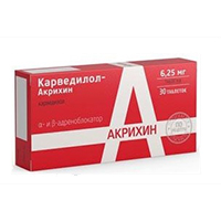 Карведилол-Акрихин таблетки 6.25мг фото