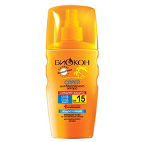 Спрей солнцезащитный "Биокон" для безопасного загара SPF15 160мл фото