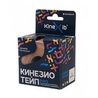 Бинт "Kinexib Pro" Кинезио-тейп с усиленной фиксацией бежевый 5мх5см фото