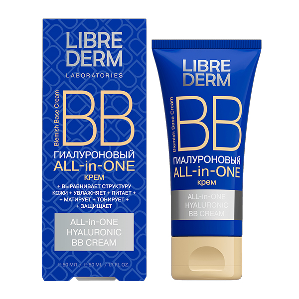 Librederm "Hyaluronic" крем Гиалуроновый BB-крем All in One 50мл фото