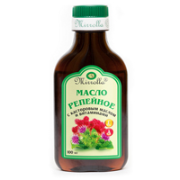 Масло косметическое &quot;Mirrolla&quot; Репейное с Касторовым маслом и витаминами 100мл фото