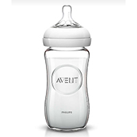 Бутылочка "Philips" AVENT Natural для кормления стеклянная 240мл (SCF673) фото