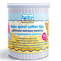 Ватные палочки "BabyLine" cо спиралевидной намоткой фото
