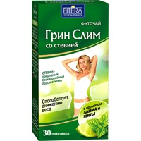 Fitera "Грин Слим со стевией" чай с ароматом мяты и лайма 2г фото