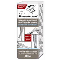 Гель-бальзам &quot;Лошадиная доза&quot; концентрированный для ног 200мл фото