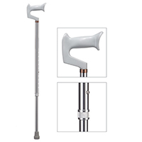 Трость "B.Well" Rehab модель WR-415 с контурной ручкой (Серебро) фото