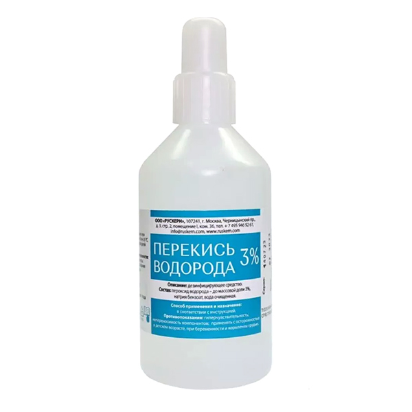 Перекись водорода 3% раствор 100мл фото