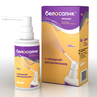 Белосалик лосьон раствор 0,05%+2% (спрей) 100мл фото