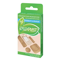 Лейкопластырь "Luxplast" на полимерной основе универсальный набор (5 видов) фото