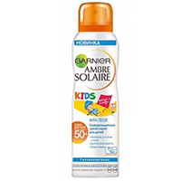 Спрей солнцезащитный "Ambre Solaire" "Анти-песок" сухой для детей марки "Garnier" SPF50+ 200мл фото