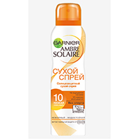 Спрей солнцезащитный "Ambre Solaire" сухой марки "Garnier" SPF10 200мл фото