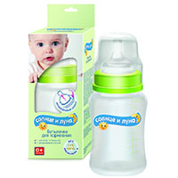 Бутылочка "Солнце и Луна" для кормления с широким горлышком 250мл фото