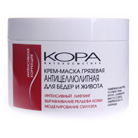 Крем-маска "Кора" грязевая антицеллюлитная для бедер и живота 300мл фото