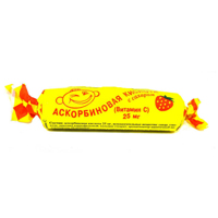 Аскорбиновая кислота с сахаром таблетки со вкусом клубники 3г фото