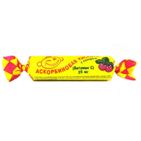 Аскорбиновая кислота с сахаром таблетки со вкусом малины 3г фото