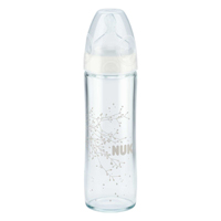 Бутылочка "NUK" Classic пластиковая с силиконовой соской 0+ 240мл (10741419) фото