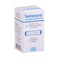 Тиепенем порошок для приготовления инъекционного раствора 500мг+500мг фото
