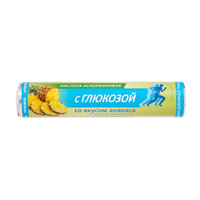 Аскорбинка кислота аскорбиновая с глюкозой (БлокАС) таблетки со вкусом ананаса массой 2,9г фото