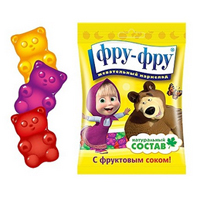 Мармелад жевательный "Фру-Фру" "Маша и Медведь" Мишки 100г фото