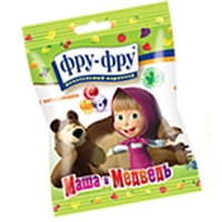 Мармелад жевательный "Фру-Фру" "Маша и Медведь" Буквы 100г фото