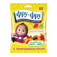 Мармелад жевательный "Фру-Фру" "Маша и Медведь" Фрукты 100г фото