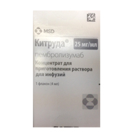 Китруда концентрат для приготовления инъекционного раствора 25мг/мл 4мл фото