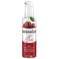 Гель "Masculan" массажный и смазка с ароматом вишни 2 в 1 130мл фото