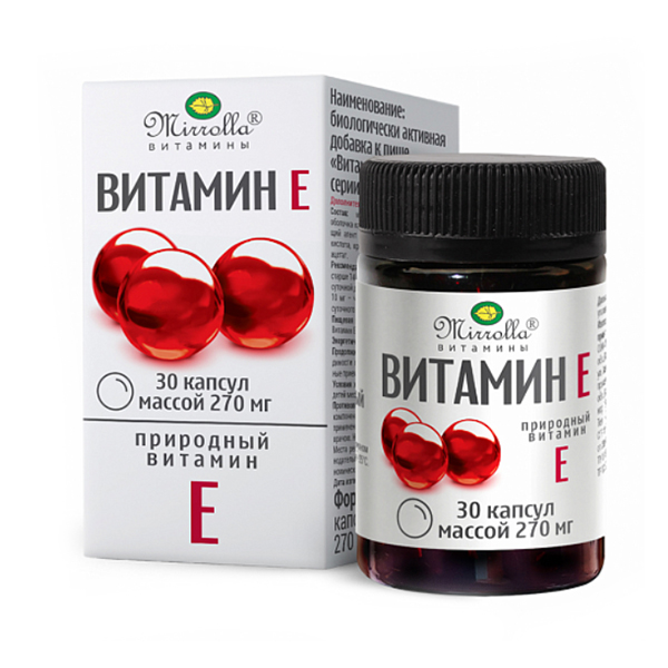 Мирролла &quot;Витамин Е-природный&quot; капсулы 270мг фото