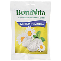 Карамель леденцовая "Bona Vita" "Мята и ромашка" с витамином С 60г фото