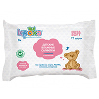 Салфетки "Кроха" влажные очищающие с пантенолом фото