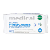 Салфетки "Клинса" Medical влажные универсальные очищающие фото