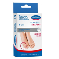 Пластырь мозольный "Medifeet" гидроколлоидный средний 2х6,5см фото