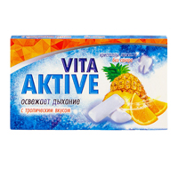 VitaAktive жевательная резинка без сахара со вкусом тропических фруктов фото
