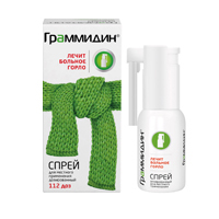 Граммидин спрей 0,06мг+0,1мг/доза (112 доз) фото
