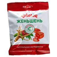 Карамель леденцовая "Виталор" с витамином С со вкусом женьшеня 60г фото