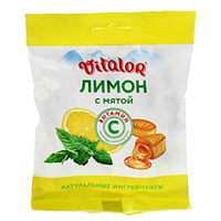 Карамель леденцовая "Виталор" с витамином С со вкусом лимона с мятой 60г фото
