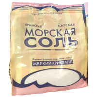 Соль морская "Крымская царская соль" пищевая садочная, первый сорт мелкий кристалл 500г фото