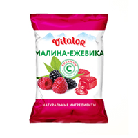 Карамель леденцовая "Виталор" с витамином С со вкусом малины и ежевики 60г фото