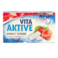 VitaAktive жевательная резинка без сахара со вкусом клубники фото