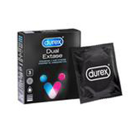 Презервативы "DUREX" Dual Extase рельефные с анестетиком фото