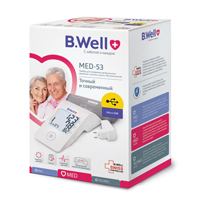 Прибор для измерения артериального давления и частоты пульса (тонометр) "B.Well" MED-53 автоматический (с адаптером) фото