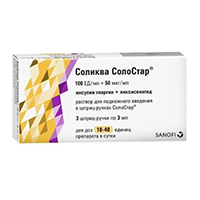 Соликва СолоСтар раствор для инъекций 100ЕД/мл+50мкг/мл 3мл фото