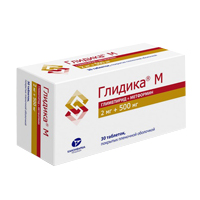 Глидика М таблетки 2мг+500мг фото