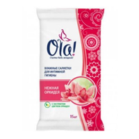 Салфетки "OLA!" Нежная орхидея для интимной гигиены фото
